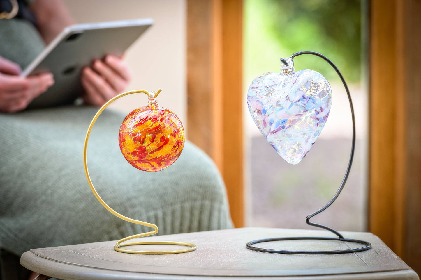 Friendship Heart Glass Onament - Pearl NEW