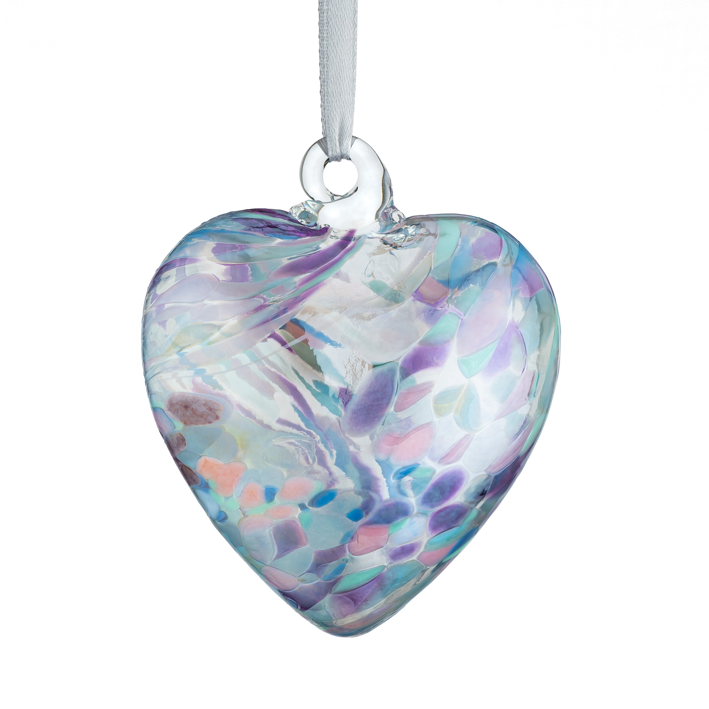 Friendship Heart Glass Onament - Bestie - Pearl