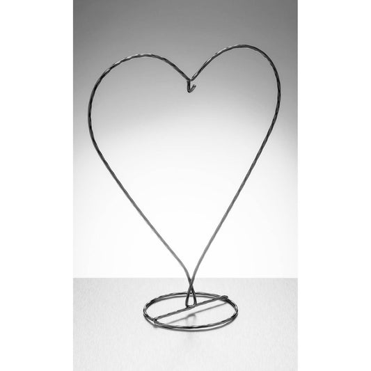 Elegant Heart-Shaped Metal Ornament Stand