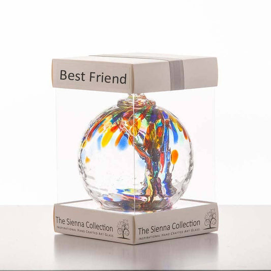 Spirit Ball Glass Onament - Best Friend - Multicolored