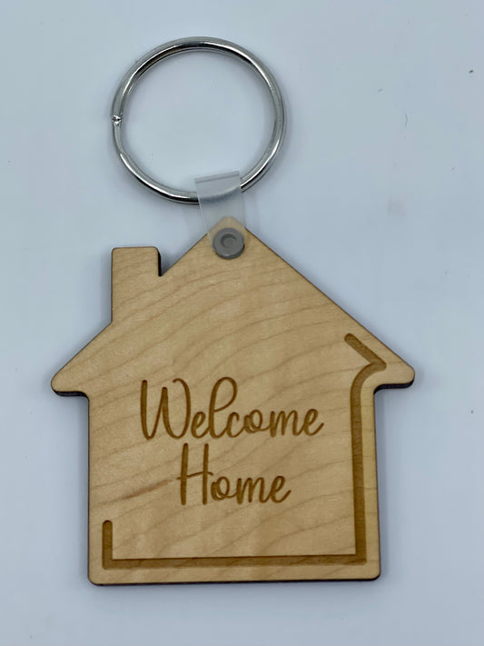 Welcome Home House Keychain