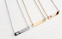 Load image into Gallery viewer, Personalized Bar Heart Necklace