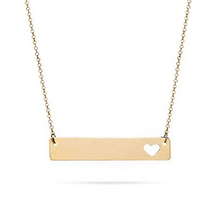 Load image into Gallery viewer, Personalized Bar Heart Necklace