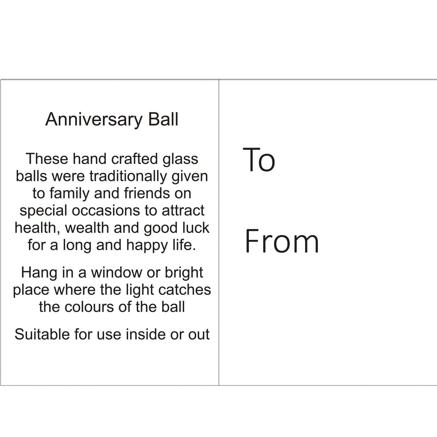 Friendship Ball Glass Onament - Wedding Anniversary - Pastel Silver