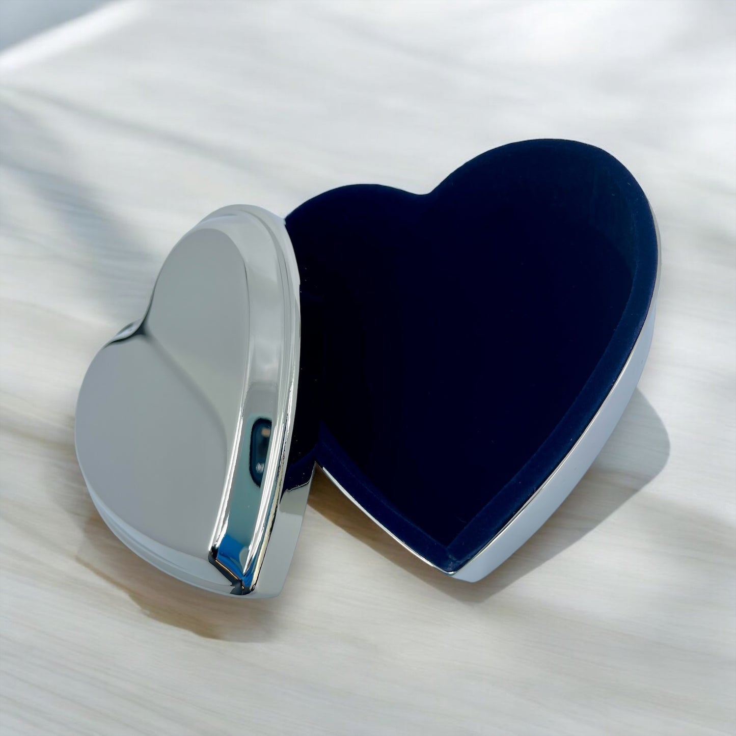 Personalized Polished Silver Heart Keepsake Box {And So Together}